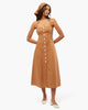 Halter Button Up Dress- Biscotti Polka Dot