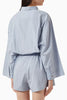 Freja Playsuit - Blue Pinstripe