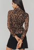 L/S Mesh Mock Knit Top