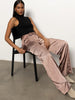 Classy Wide Leg Cargo Pant-Rose Gold