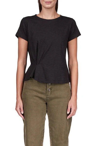 Twist Front Tee- Black