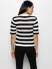 Open Knit Cardi - Blk/White