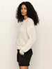 Open Knit Bomber-Chalk