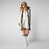Iria Hooded Vest- Rainy Beige