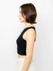 Harla Cotton Slub Top - Black