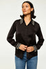 Ellie Top- Black Satin