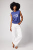 Inhale Love Irina Muscle Tank- Indigo
