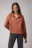 Shay Half Zip- Deep Rust