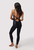 Wet Look Jumpsuit - Black