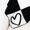 Imperfect Heart Quad Blanket - Black