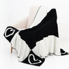 Imperfect Heart Quad Blanket - Black