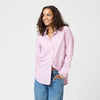 Mia Stripe Ruffle Shirt - Mauve