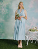 Eloise Dress - Blue/White