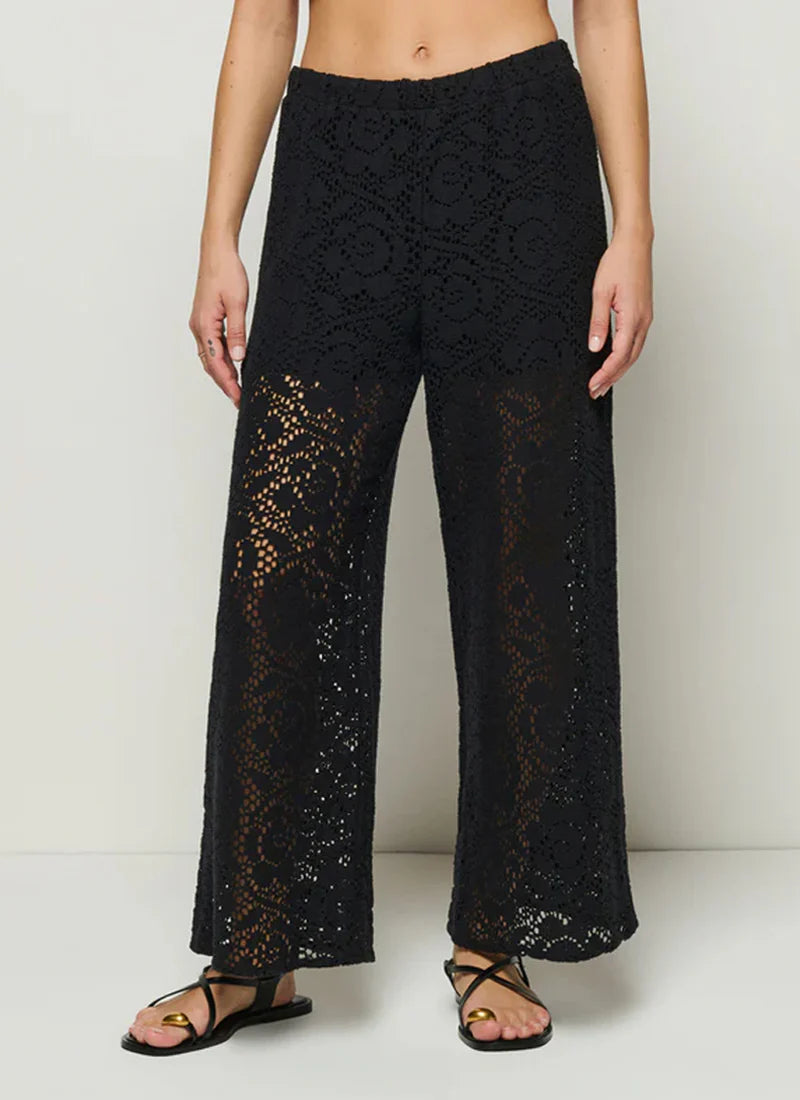 Linney Lace Pant - Jet Black