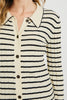 Aurelia Top - Ivory Navy Stripe