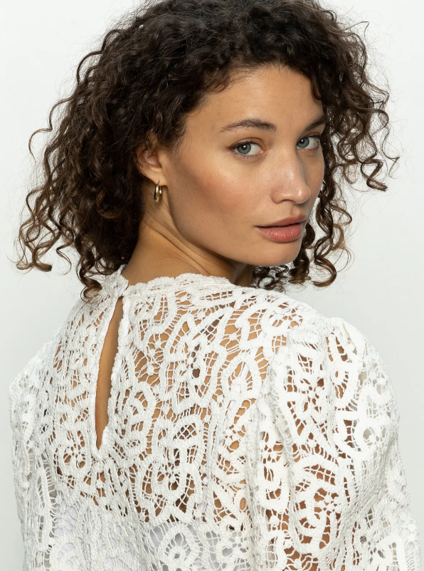 Cherished Lace Tee- White