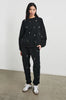 Varsity Sweatshirt - Black Champagne Embroidery