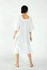 V Neck Formentera Linen Kaftan - Black