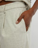 Low Rise Wool Trousers - Heather Lt Grey