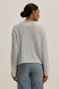 Monica Cashmere Striped Sweater - Ice/Ecru