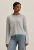 Monica Cashmere Striped Sweater - Ice/Ecru