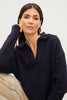 Lucie Cashmere Pullover Sweater- Navy
