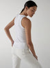 Cruz Modal Rib Tank- White