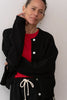 The Cotton Knit Cardigan- Jet