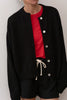 The Cotton Knit Cardigan- Jet