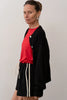 The Cotton Knit Cardigan- Jet