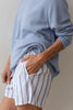 The Pop Boxer- Cornflower Stripe