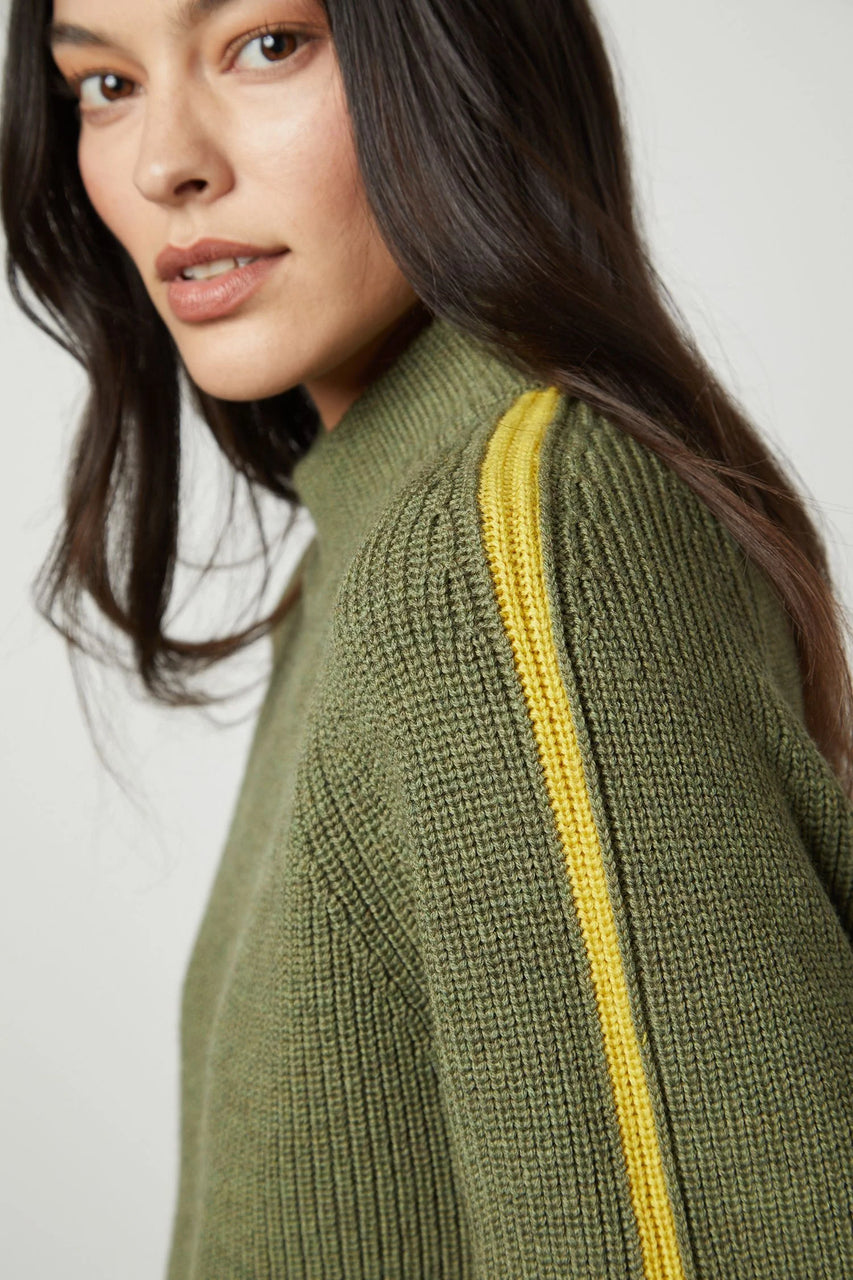 Teagan Stitches Top- Elm/Sunflower