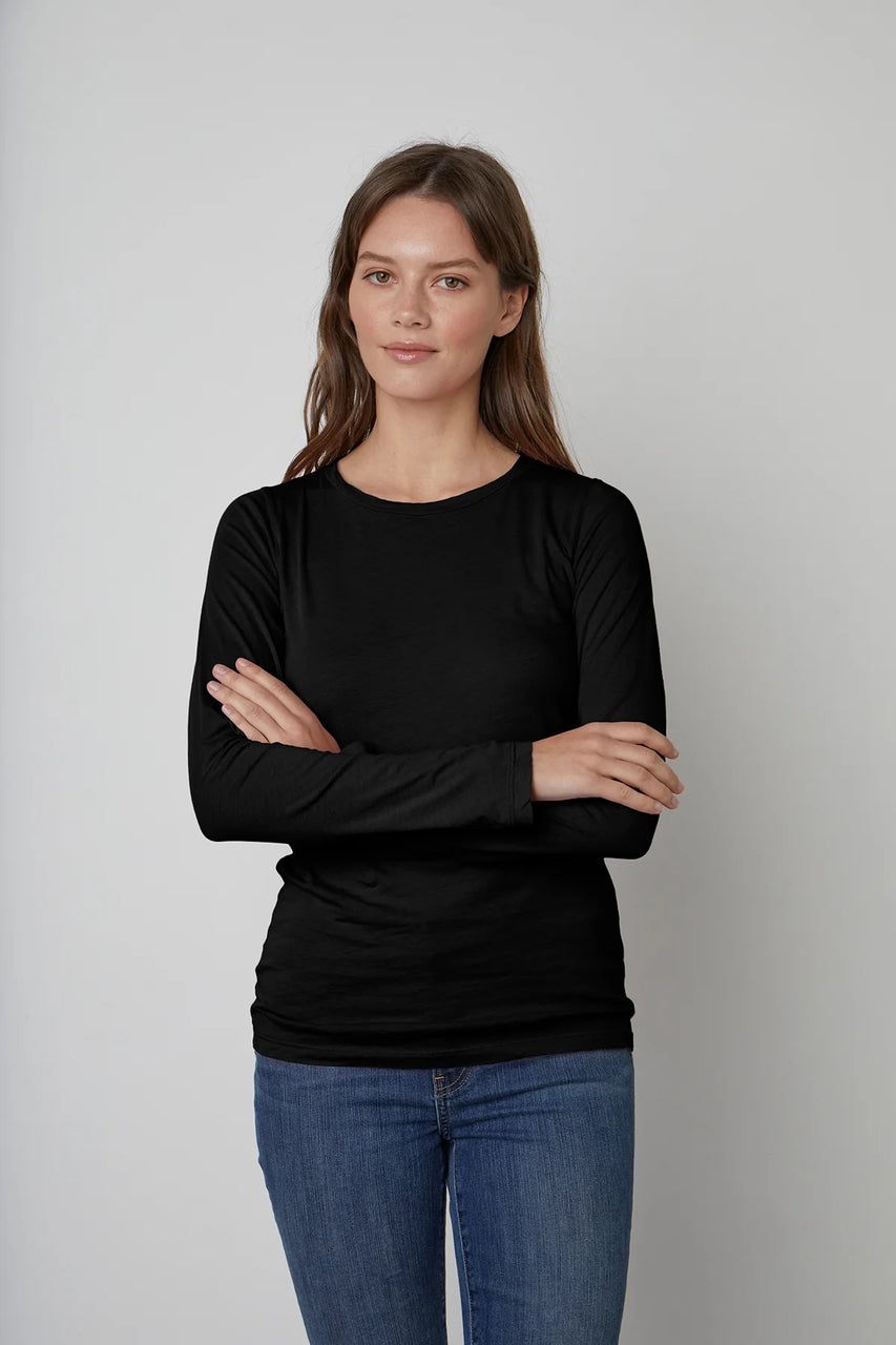 Zofina Gauzy Whisper Top- Black