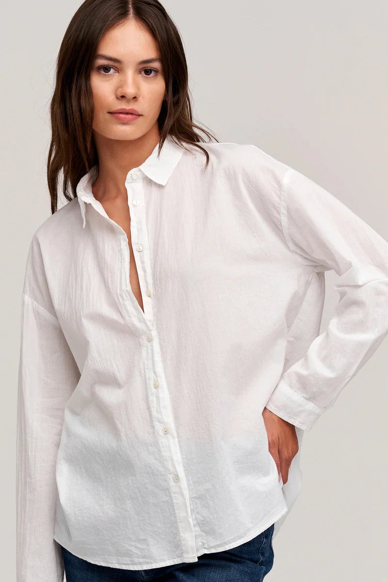 Devyn Button Up Shirt- White