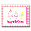 Gingham Frame Birthday Card
