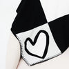 Imperfect Heart Quad Blanket - Black
