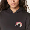 Let Love Light the Way Shrunken Hoodie - Vintage Black