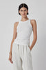 Cruz Modal Rib Tank- White