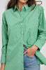 Elsa Shirt - Kelly White Stripe
