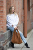 Knot Tote - Dark Brown Suede