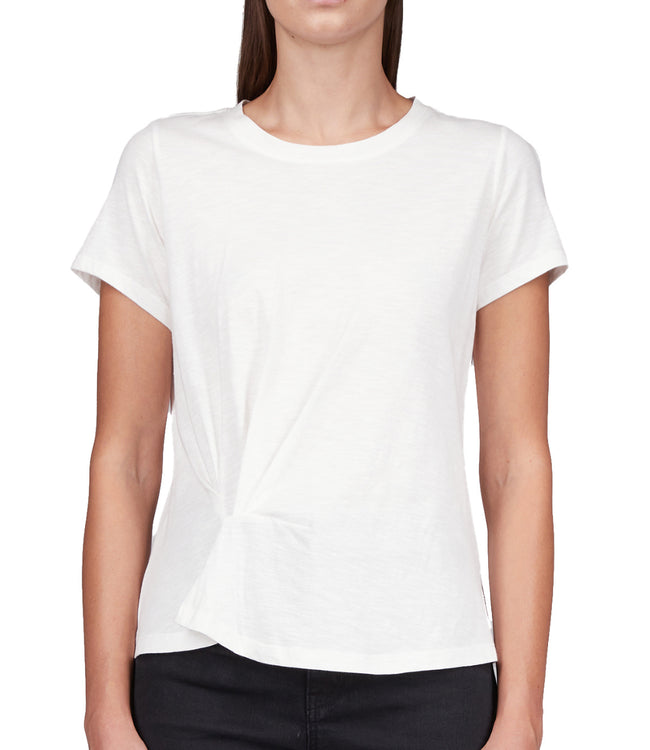 Twist Front Tee - White