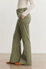 Stretch Cotton Twill Wide Leg Pant- Axe
