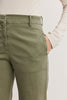 Stretch Cotton Twill Wide Leg Pant- Axe