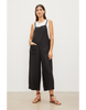 Isabel Woven Linen Jumpsuit - Black