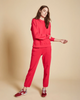 Zuma Organic Fleece Jogger- Ruby