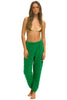 Quilted Women's Sweatpants- Kelly Green