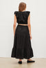Ginger Linen Cut Out Tiered Dress - Black