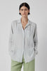 Mulholland Linen Button Up Top - Cement