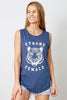 Strong Female Tank - Dark Denim