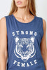 Strong Female Tank - Dark Denim